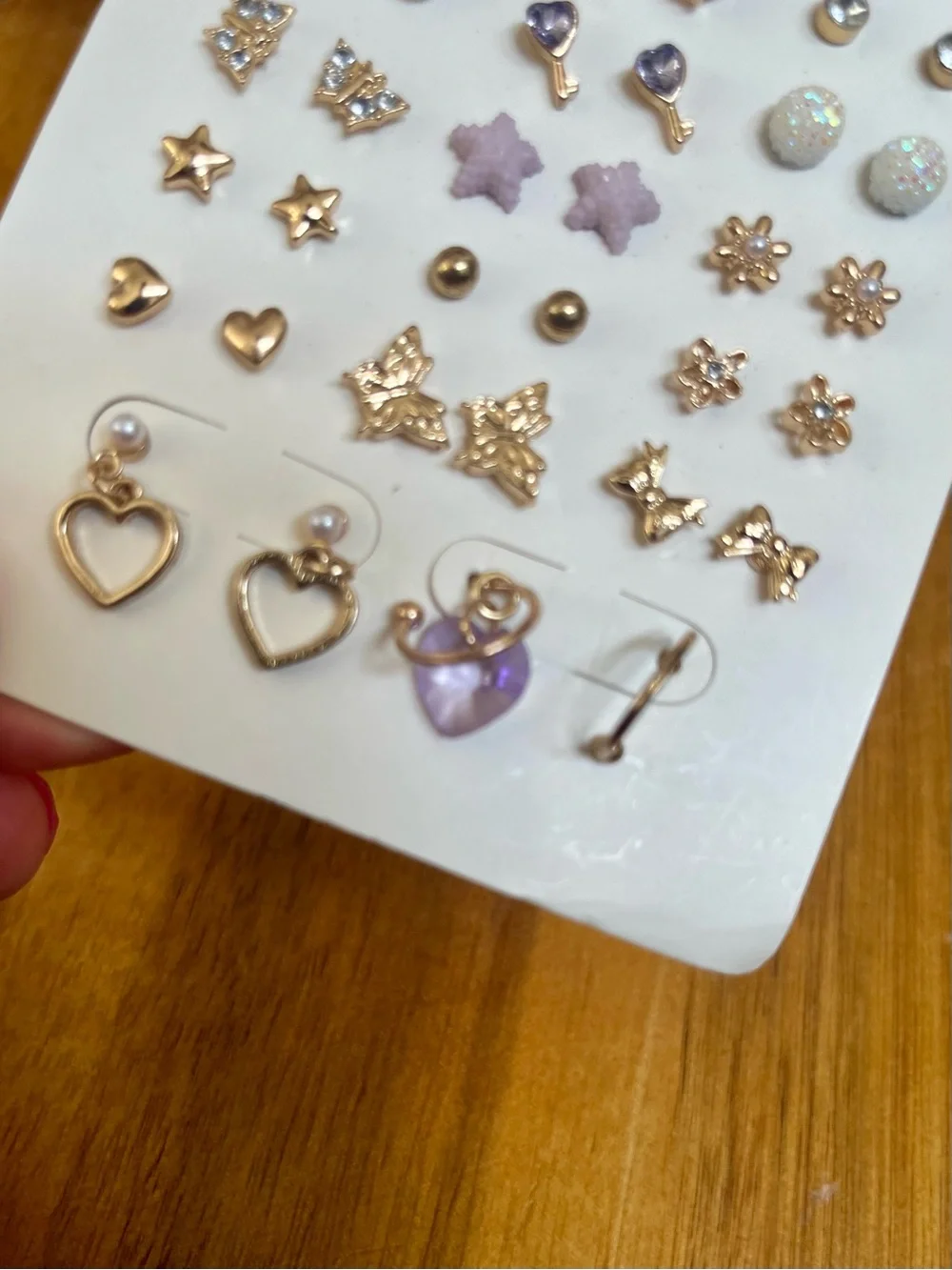 *3/$15, Cat & Jack - Pink, Purple and Gold 20-Pair Kids Earring Set